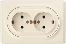 Розетка 2-м СП Florence 16А IP20 с заземл. винт. клеммы беж. 1E10401301 OneKeyElectro 2172790