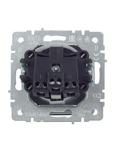 Розетка BRITE РСбш10-3-44-БрЧ 16А IP44 с заземл. защ. шторки с крышкой механизм черн. IEK BR-R16-16-44-K02 фото 10