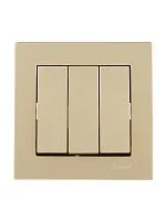 Выключатель тройной VESNA зол. LEZARD 742-3688-109