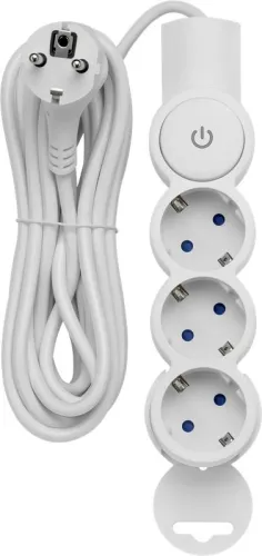 Удлинитель 3х5м с заземл. 3Gх0.75 с выкл. защ. шторки REV 32009 0 фото 3