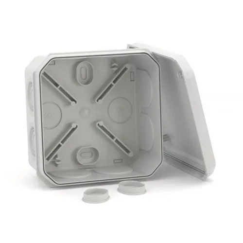 Коробка ответвительная с 8+2 кабельными вводами d20/20мм IP55 85х85х40мм DKC 53785 фото 3