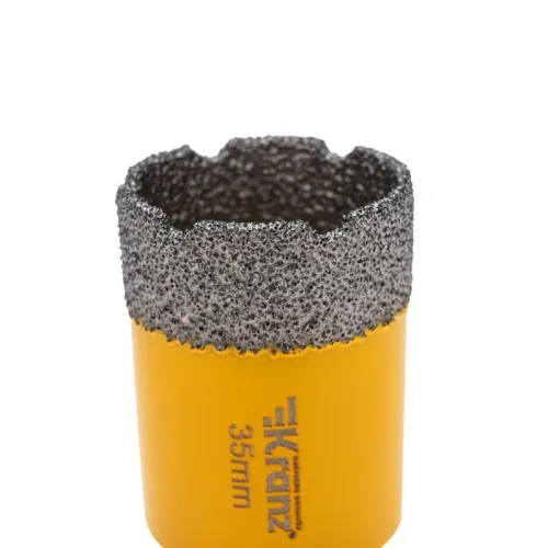 Коронка алмазная профессиональная по керамограниту и железобетону М14 вакуумное спекание 35мм для УШМ Kranz KR-92-1017 фото 4