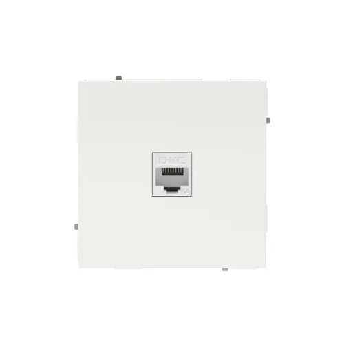 Розетка компьютерная 1-м KANT RJ45 кат.6A без шторки бел. магнолия DKC 7000673