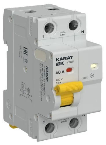 Устройство защиты от дугового пробоя (УЗДП) 1P+N 40А KARAT IEK KA-DP10-1-040