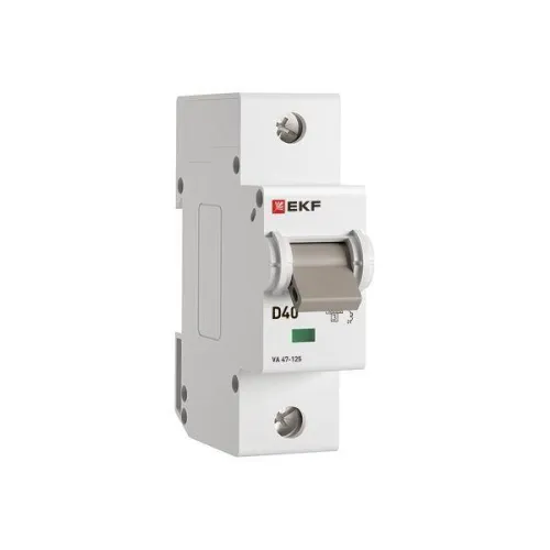 Выключатель автоматический 1п D 40А 15кА ВА 47-125 PROxima EKF mcb47125-1-40D фото 2