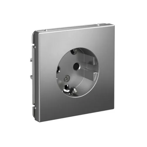 Розетка ArtGallery 16А с заземл. защ. шторки механизм сталь SE GAL000945 фото 2