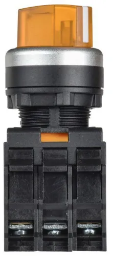 Переключатель 2 полож. 1НО+1НЗ с подсветкой желт. MASTER IEK MI-SW60-11XD-3-14-2-K05 фото 2