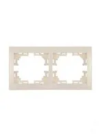 Рамка 2-м Mira горизонт. крем. LEZARD 701-0300-147