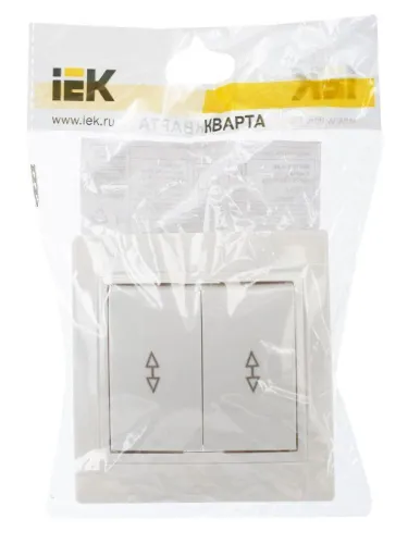 Переключатель проходной 2-кл. СП Кварта 10А IP20 ВСп10-2-0-КБ бел. IEK EVK22-K01-10-DM фото 4