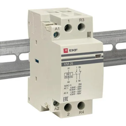 Контактор модульный КМ 25А NО+NC (2 мод.) EKF km-2-25-11 фото 4