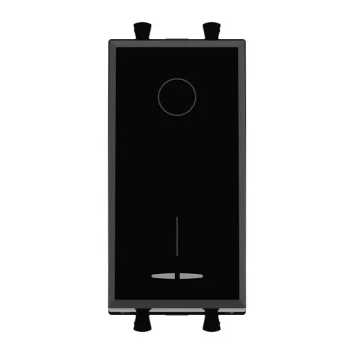 Выключатель модульный 1-кл. 2п 1мод. Avanti "Черный квадрат" DKC 4402221