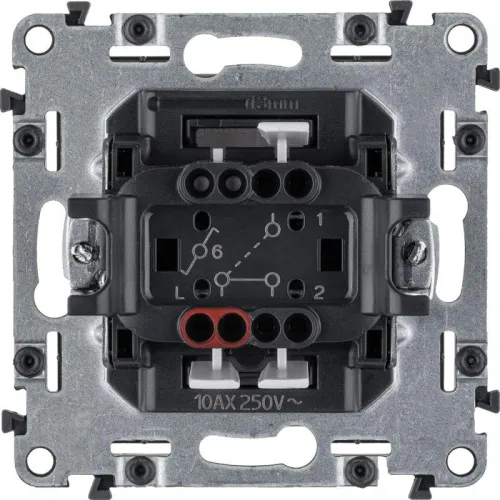 Переключатель 1-кл. СП Valena Life 10А IP20 250В 10AX с лицев. панелью безвинтов. зажимы механизм алюм. Leg 752606 фото 2
