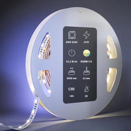Лента светодиодная 24В 5050 19.2Вт/м 3000К IP20 (уп.5м) Maytoni 201134 фото 3
