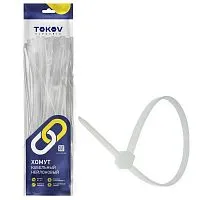 Хомут кабельный нейлоновый бел. 4.8х350 (уп.100шт) TOKOV ELECTRIC TKE-HNS-4.8-350-W/100