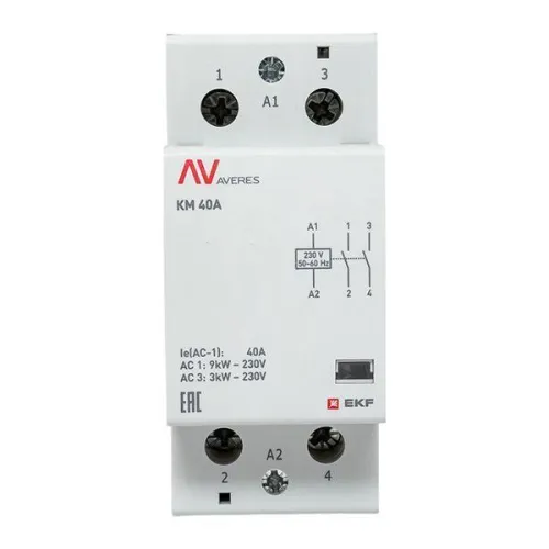 Контактор модульный КМ 40А 2NО 230В AC (2 мод.) AVERES EKF km-av-2-40-20-230V фото 9