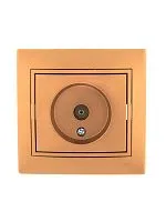 Розетка телевизионная оконечная TV СП Mira зол. металлик LEZARD 701-1313-130