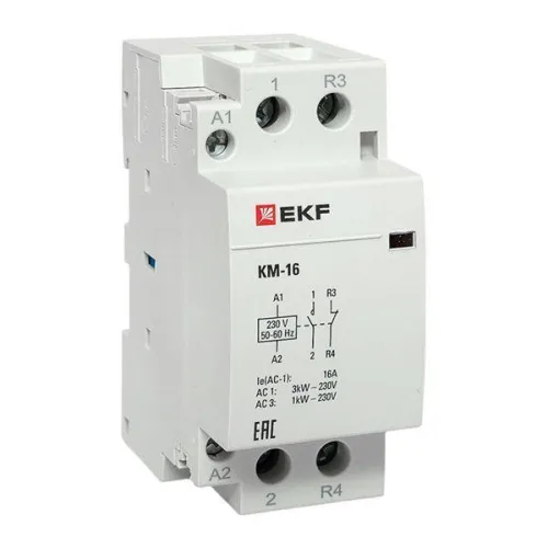 Контактор модульный КМ 16А NО+NC (2 мод.) EKF km-2-16-11