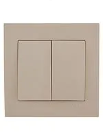 Выключатель 2-кл. СП Rain IP20 крем. LEZARD 703-0303-101