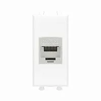 Розетка компьютерная 1мод. Avanti "Белое облако" RJ45 кат.6A без шторок экранир. модульная механизм DKC 4400771