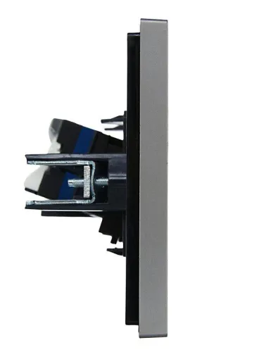 Розетка компьютерная RJ45 кат.6 FORTE&PIANO FP531 сталь IEK FP-K10-2-K46 фото 2