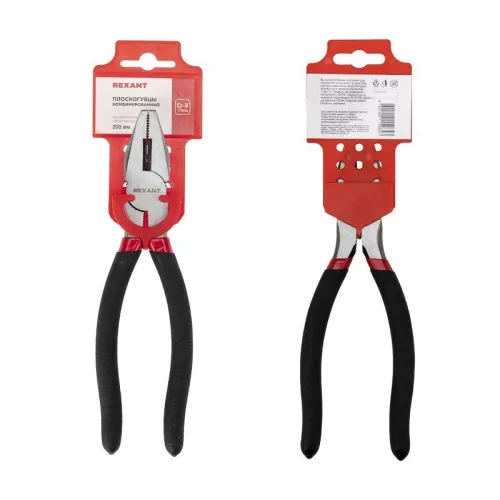 Плоскогубцы комбинированные 200мм обливные рукоятки Rexant 12-4613-1 фото 4