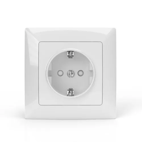 Розетка 1-м СП AVA 16А IP20 с заземл. защ. шторки в сборе бел. TOKOV ELECTRIC TKL-AV-R1FZSF-C01 фото 2