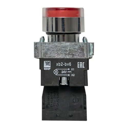 Кнопка BA42 с подсветкой 24В красн. NC PROxima EKF xb2-bw42-24 фото 4