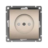 Розетка 1-м СП Афина 16А IP20 без заземл. защ. шторки механизм шампань Universal A0047-Br