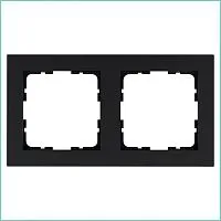 Рамка 2-м G-Classic черн. матов. soft touch Jasmart G1002PB