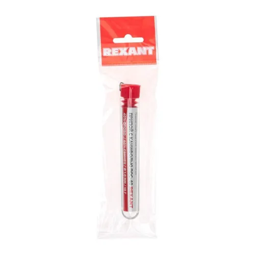 Припой с канифолью ПОС-40 10г d1.0мм (Sn40 Pb60) колба Rexant 09-3100 фото 7