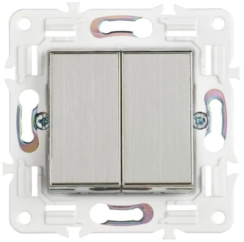 Выключатель жалюзи SKANDY 10А SK-V12N никель IEK SK-V15-0-10-K50 фото 2