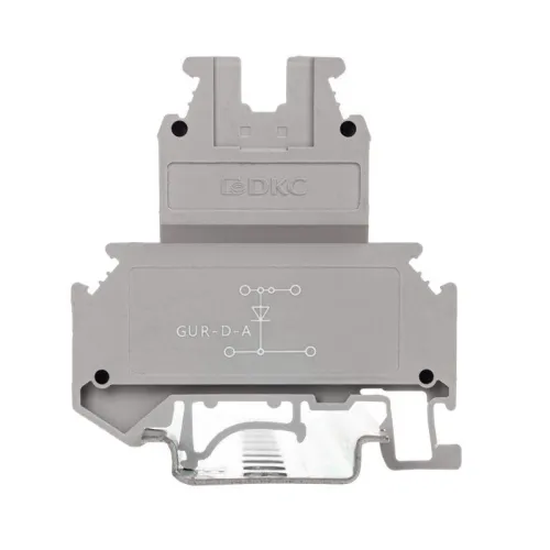 Клемма со встроенным диодом винтовой зажим 4 точки подключения 4кв.мм сер. DKC GUR-D-A фото 2