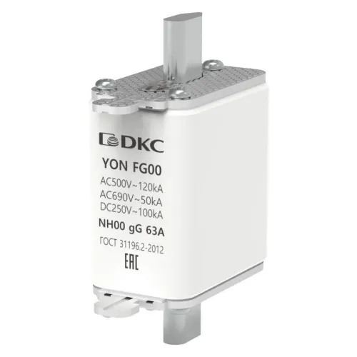 Предохранитель YON ножевого типа FG00 с одинарной индикацией 63А DKC 1FG00-0063