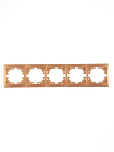 Рамка 5-м Mira горизонт. зол. метал. LEZARD 701-1300-150