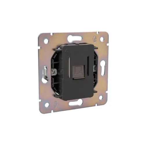 Розетка компьютерная СП STRONG MIELE RJ45 кат.6 графит Kranz KR-78-0724-6 фото 5