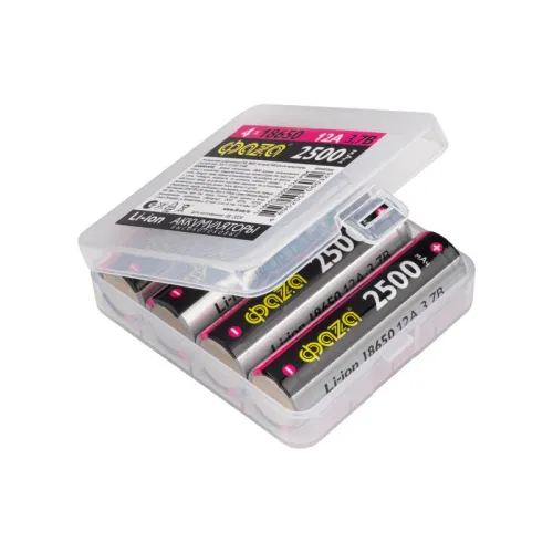 Аккумулятор 18650 3.7В Li-Ion 2500мА.ч без платы защиты PB-4 (уп.4шт) ФАZА 5060326 фото 2