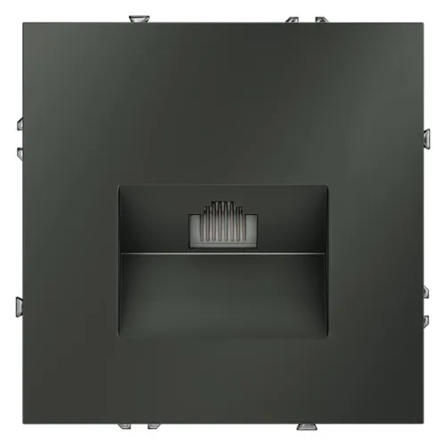 Розетка компьютерная 1-м СП S70 RJ45 кат.6 механизм титан Voltum VLS060106