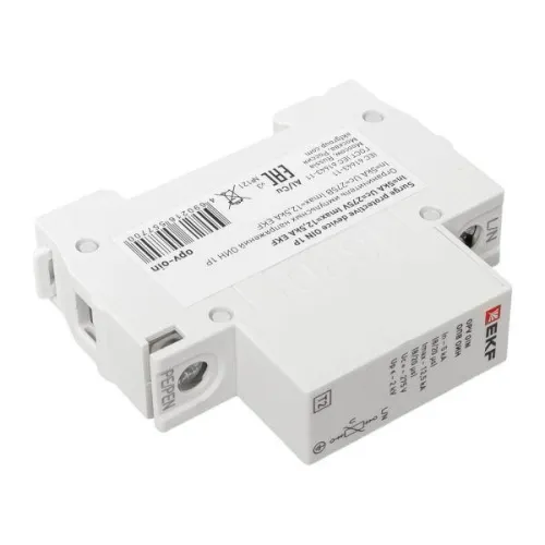 Ограничитель импульсных напряжений ОИН 1Р In=5kA Un=275B Imax=12.5kA EKF opv-oin фото 9