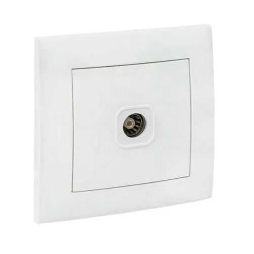 Розетка телевизионная проходная TV 1-м Валенсия 14дБ-240МГц бел. PROxima EKF EWA00-127-10 фото 2