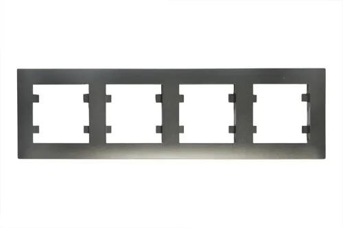 Рамка 4-м Karea RIZZ STAR дым. металлик Makel 88050704