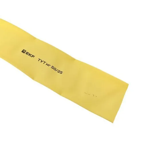 Трубка термоусадочная ТУТ нг 50/25 желт. (уп.50м) EKF tut-50-y фото 5