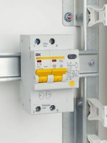 Выключатель автоматический дифференциального тока 2п C 16А 30мА тип AC 4.5кА АД-12 KARAT IEK MAD10-2-016-C-030 фото 2