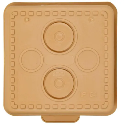 Коробка распаячная ОП КМ 65х65х50 IP54 откид. крышка 4 ввода сосна IEK UKO31-065-065-050-K34-54 фото 3