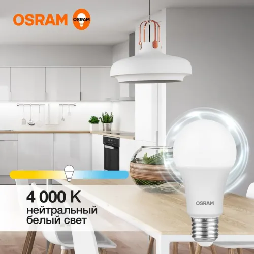 Лампа светодиодная LED Value LVCLA100 12SW/840 12Вт грушевидная матовая E27 230В 10х1 RU OSRAM 4058075579002 фото 5
