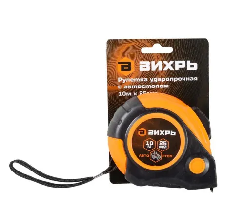 Рулетка 10мх25мм автостоп Вихрь 73/11/1/6 фото 2