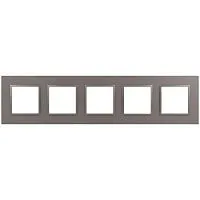 Рамка 5-м Elegance 14-5015-16 Classic для розеток и выключателей титан Эра Б0065831