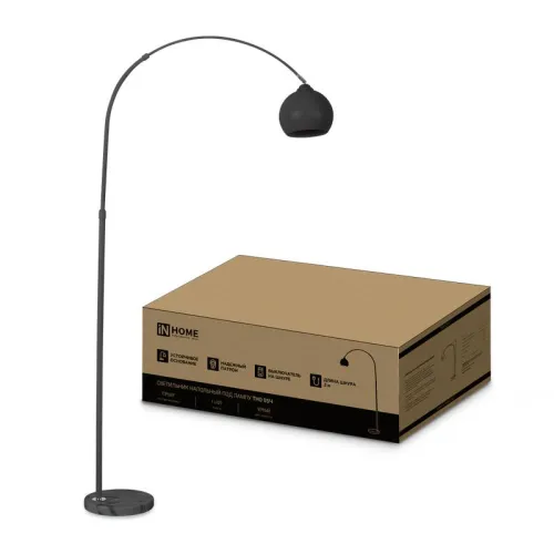 Светильник ТНО 05Ч 60Вт E27 230В торшер напольн. под лампу на основании черн. IN HOME 4690612049199