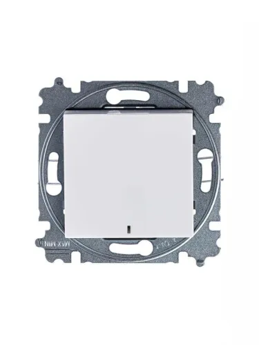 Переключатель 1-кл. СП Levit IP20 с подсветкой ориентацион. бел./ледяной ABB 2CHH590646A6001 фото 2