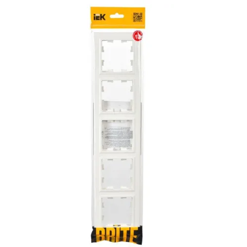 Рамка 5-м BRITE РУ-5-БрБ бел. IEK BR-M52-K01 фото 3