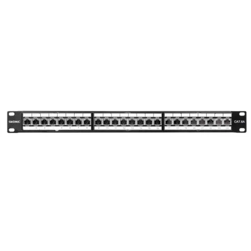 Патч-панель 19дюйм 1U CAT6A 24 порта RJ45 экранир. DKC RN6APPF241 фото 2